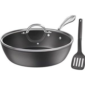 COOKER KING:  11"/5 QT - Nonstick Deep Frying Pan/ Sauté Pan/ Skillet with Lid